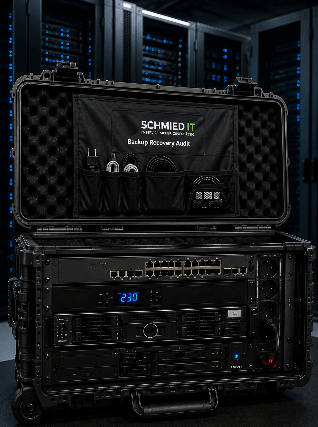 Mobile Testhardware für Backup-Wiederherstellung und Recovery-Tests